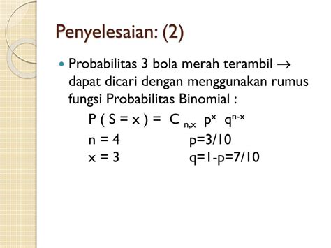 PPT Distribusi Probabilitas Diskrit BINOMIAL PowerPoint Presentation ID