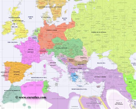 Map Of Central Europe And Northern Eurasia Full Map Of Europe In Year