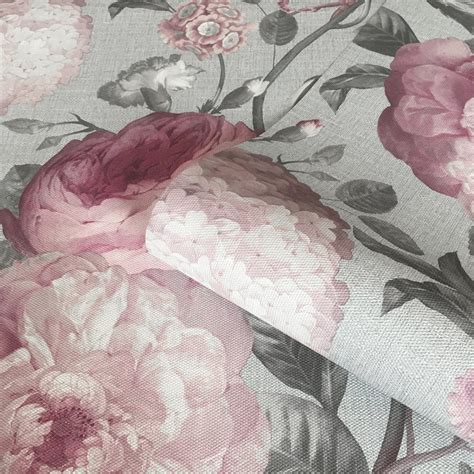 Belgravia Decor Giorgio Floral Soft Silverpink Wallpaper From Wallpaper Co Online Uk