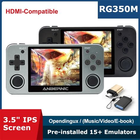 2020 Rg350m Linux System Retro Game Console Hdmi Output Metal Shell 35