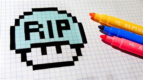 Voir plus d'idées sur le thème minecraft pixel art, cross stitch, pixel art templates. Halloween Pixel Art - How To Draw Tomb Mushroom #pixelart ...