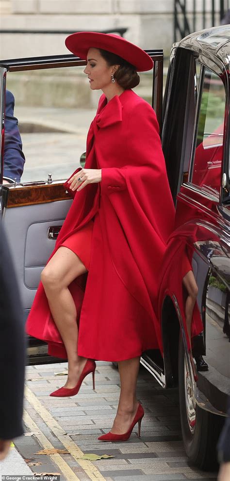 Kate Middleton Impresses In Her Scarlet Catherine Walker Coat With A