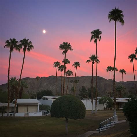Beautiful Palm Springs Sunset At Canyon View Estates Palmsprings