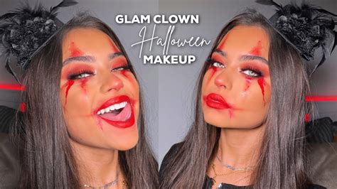 Easy Glam Clown Halloween Makeup Tutorial YouTube