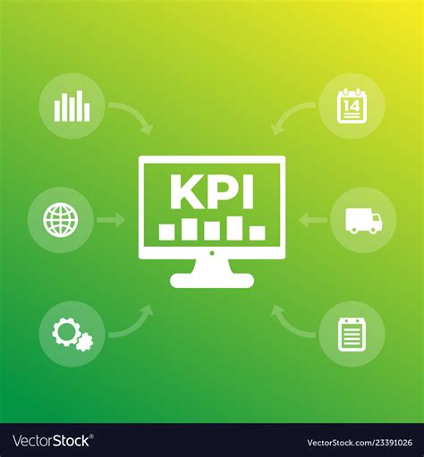 Kpi Key Performance Indicator Icon Royalty Free Vecto