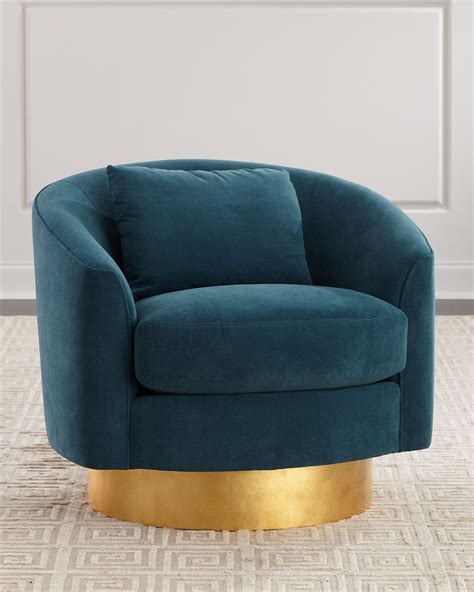 Select from 5 different styles including heavy duty and adjustable rock. Bernhardt Peacock Velvet Swivel Chair | Upholstered swivel ...