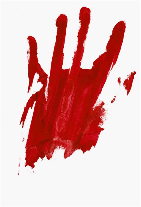 Blood Stained Hand Transparent Blood Hand Print Png Png Download