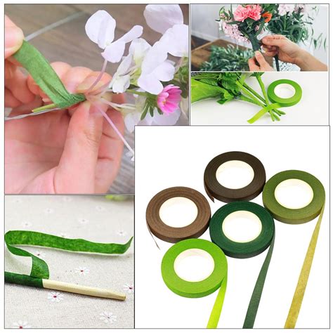 Lanmok Floral Arrangement Kits 5pcs 26 Floral Tapes Stem Wrap Flexible
