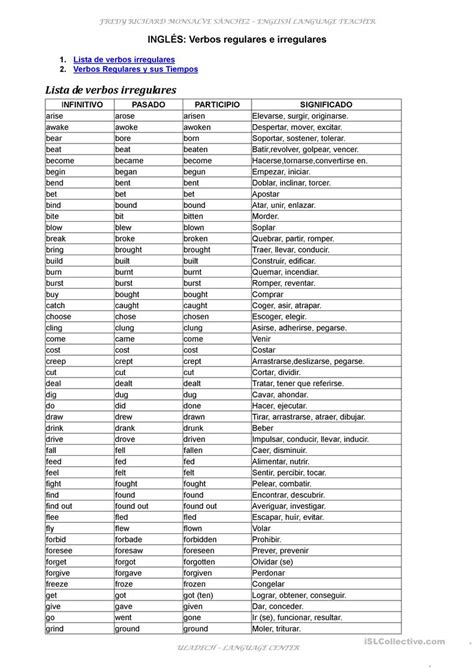 Lista De Verbos Regulares 12b