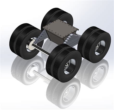 Wide Base Axle 3d Cad Model Library Grabcad