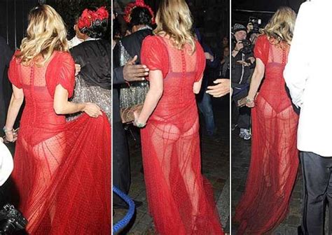 Wardrobe Malfunction Kate Moss Flashes Butts In A See Through Dress