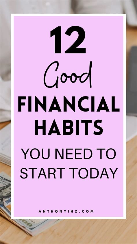 12 Good Financial Habits To Adopt In 2023 Anthony Ihz