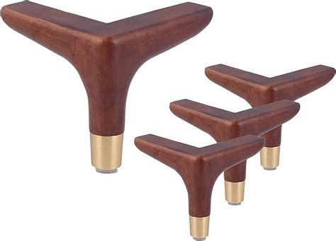 Set Of 4 Triangle Furniture Legs Solid Wooden Furniture Legs Sofa