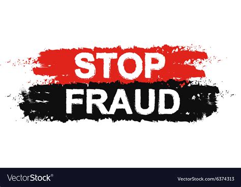 Stop Fraud Grunge Sign Royalty Free Vector Image