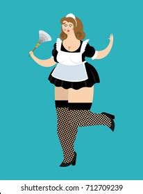 Ilustrasi Stok Maid Sexy Girl Sensual Cleaning Lady