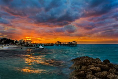 Bahamas Tropics Sunrises And Sunsets Coast Palms Hd Wallpaper