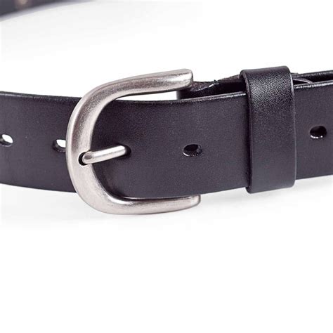 Mini Bullet Studded Belt Black Cowhide Leather Black 1 5in Studded