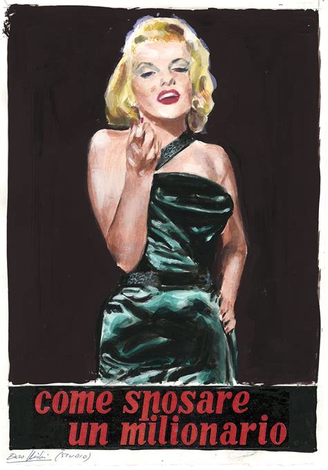 Sold Price Marilyn Monroe Preliminary Italian Poster Art For How To Marry A Millionaire By Enzo