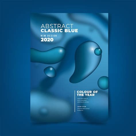 Free Vector Classic Blue Abstract Flyer Template