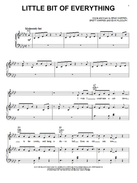 little bit of everything sheet music keith urban piano vocal and guitar chords right hand