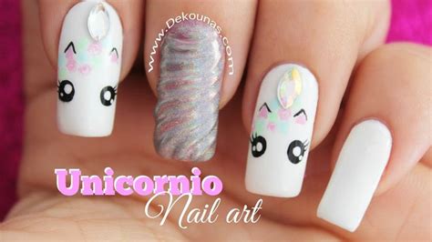 Beauty, cosmetic & personal care. Decoración de uñas Unicornio - Unicorn nail art (con ...