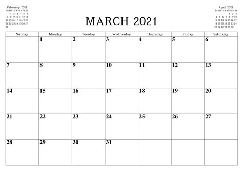 April 2021 inspiring calendar with quote. Blank Calendar For March 2021 Free Download With Images.