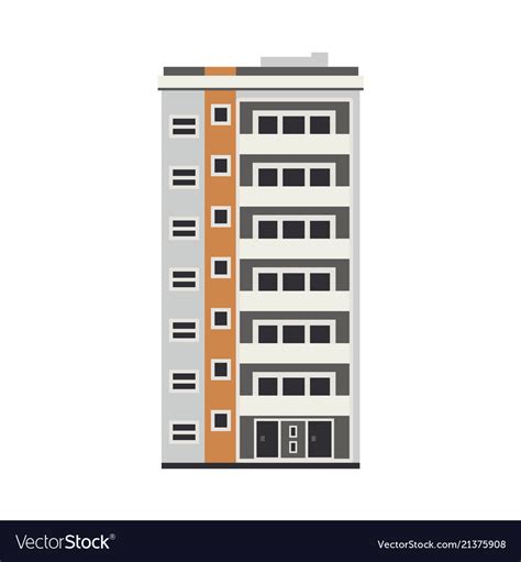Flat Apartment Residential Building Royalty Free Vector