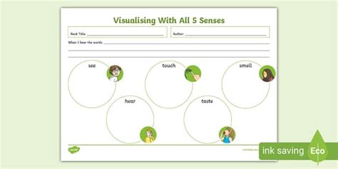 Visualising With All 5 Senses Worksheet Reading Strategies