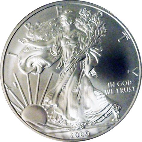 2009 American Silver Eagle Dollar Bu 1oz Silver Uncirculated Coin 4699