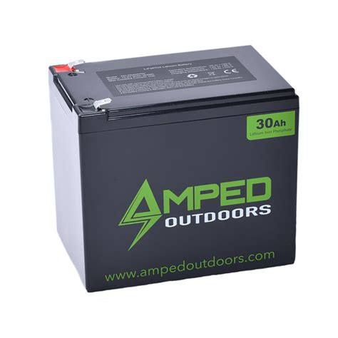 Amped Outdoors 12v 30ah Wide Lifepo4 Lithium Battery Fishusa