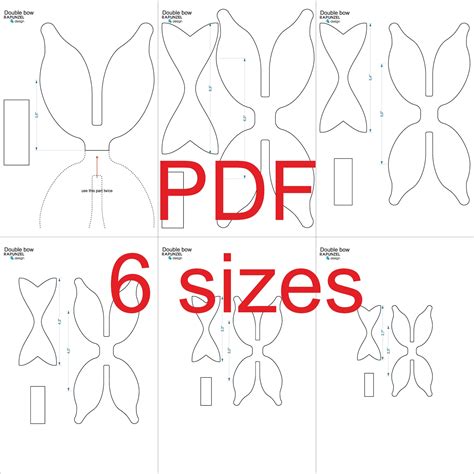 Double Bow Template Svg Cut File Hair Bow Template For Cricut Etsy