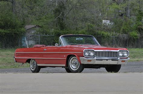 1964 Chevrolet Impala Ss Convertible Red Classic Old Usa