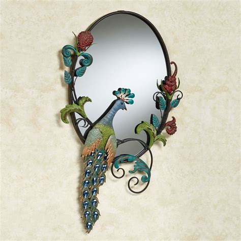Glorious Jeweled Peacock Wall Mirror Mirror Wall Peacock Mirror Mirror