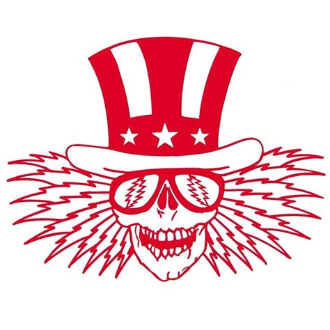 Grateful Dead Red Uncle Sam Cutout Decal 5 X 6 Vinyl Crafts Old