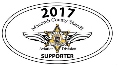2017 Sticker Macomb County Sheriffs Aviation Reserve Unit Facebook