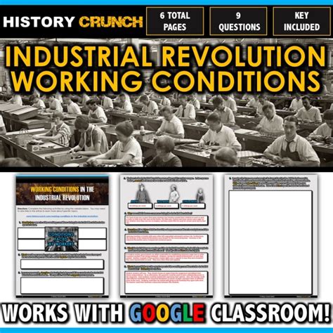 Industrial Revolution Working Conditions Questions And Key 6 Pages