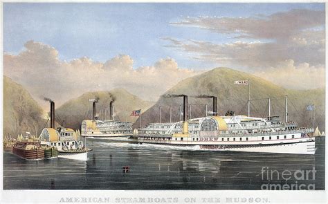 Hudson River Steamships Photograph By Granger