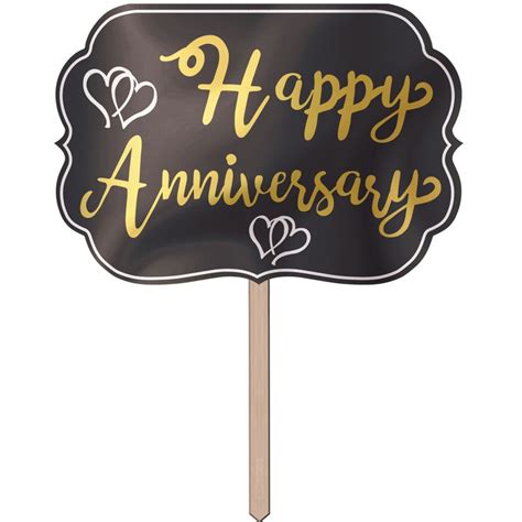 Foil Happy Anniversary Yard Sign Party At Lewis Elegant Party Supplies