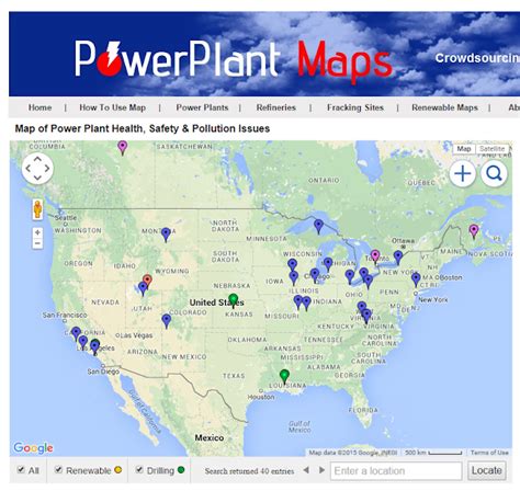 Power Plant Maps Map Of Power Plants Shut Down Coal Gas Nuclear