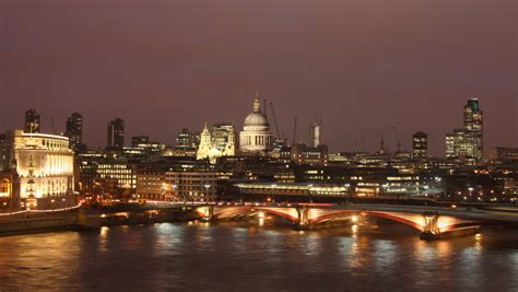 St Pauls Cathedral And London Skyline At Dusk Stock Footage Video