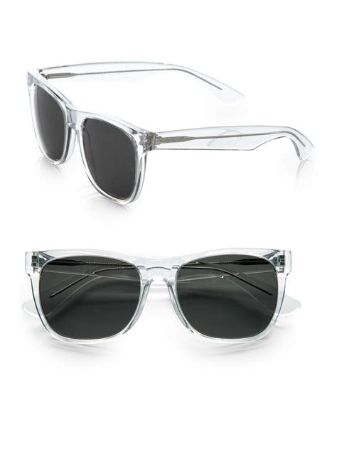 Lyst Retrosuperfuture Translucent Wayfarer Sunglasses In White For Men