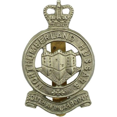 Northumberland Hussars Yeomanry Regiment Cap Badge Queens Crown