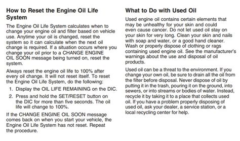Are you troubled by any of these? Reset oil service light Chevrolet Impala - Reset service ...