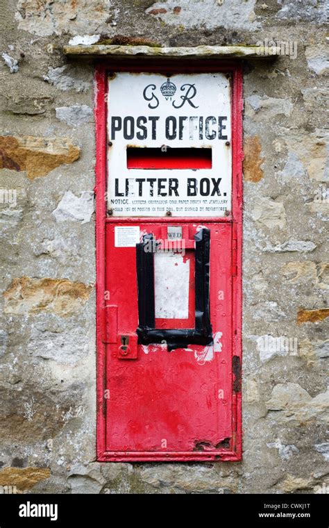 Very Old Post Office Letter Box Set Into A Stone Wall Stock Photo Alamy