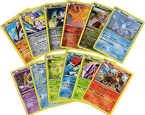 Lot De 12 Cartes Pokémon Légendaires Et Mythiques Comprend Des Cartes