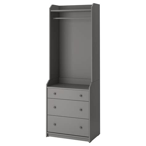 We did not find results for: HAUGA Open wardrobe with 3 drawers - grey - IKEA