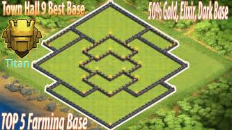 Those troops will go go around the base, can't go to the core. Th9 best farming base 2017. Clash of clans Top 5 Town Hall ...