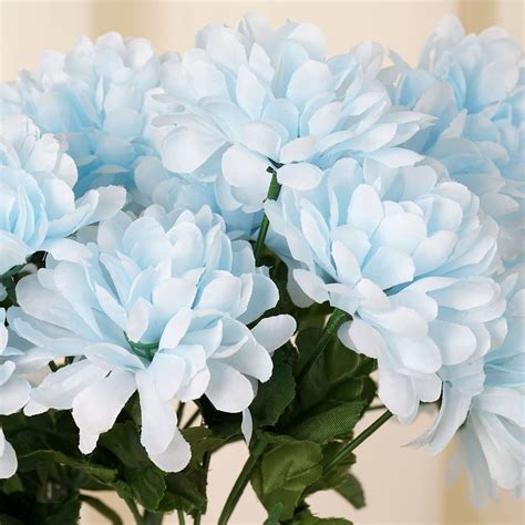84 Silk Chrysanthemum Light Blue Efavormart
