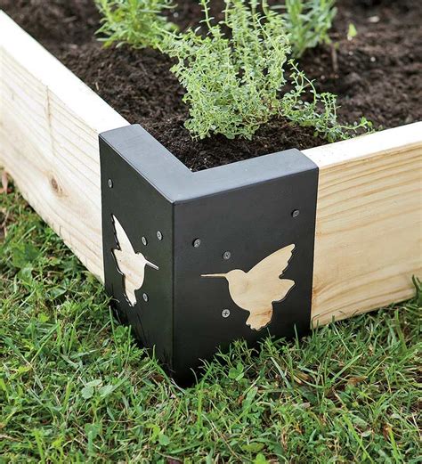 We're also pinning some of the smartest and most useful raised bed products and ideas for irrigation, trellises, liners. Set of 4 Solid Steel Raised Bed Corner Brackets - Plow & Hearth | Raised bed corners, Raised bed ...