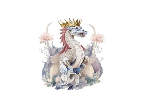 Watercolor Dragon Fantasy Dragon Svg Graphic By Phoenixvectorarts